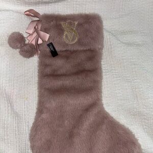 Victoria's Secret Pink and Gold Holiday Decor Stocking